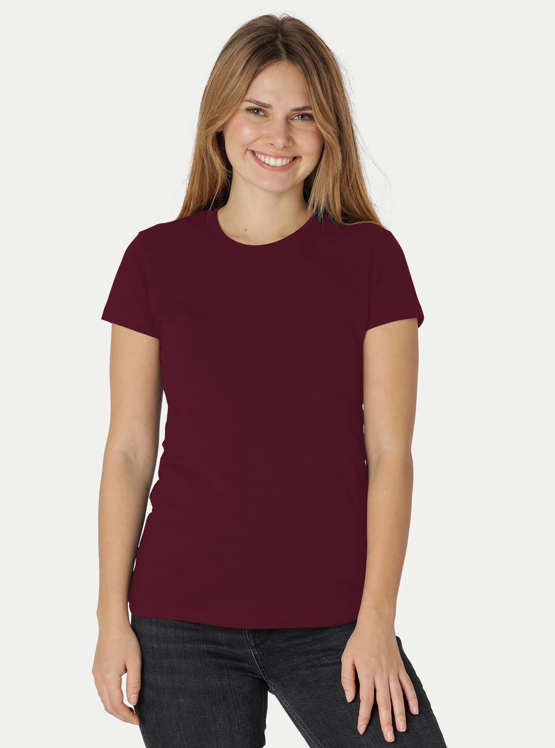 Fit T-Shirt Damen unbedruckt – Bild 27