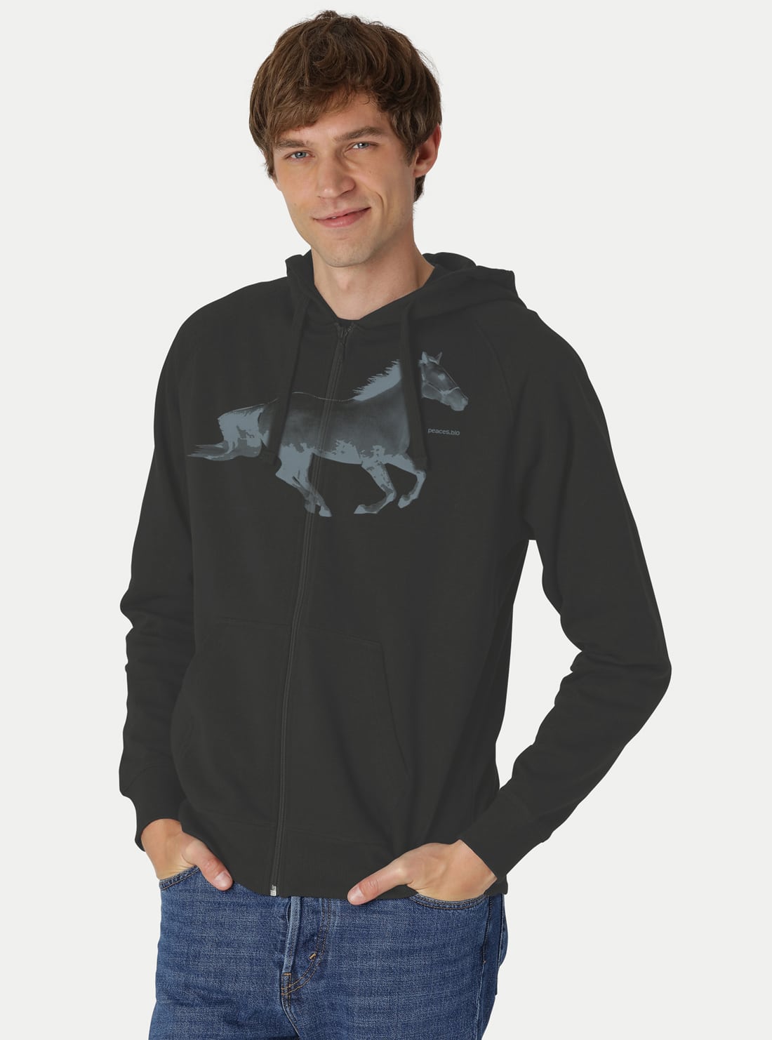 Herren Zip-Hoodie Horsepower – Bild 3