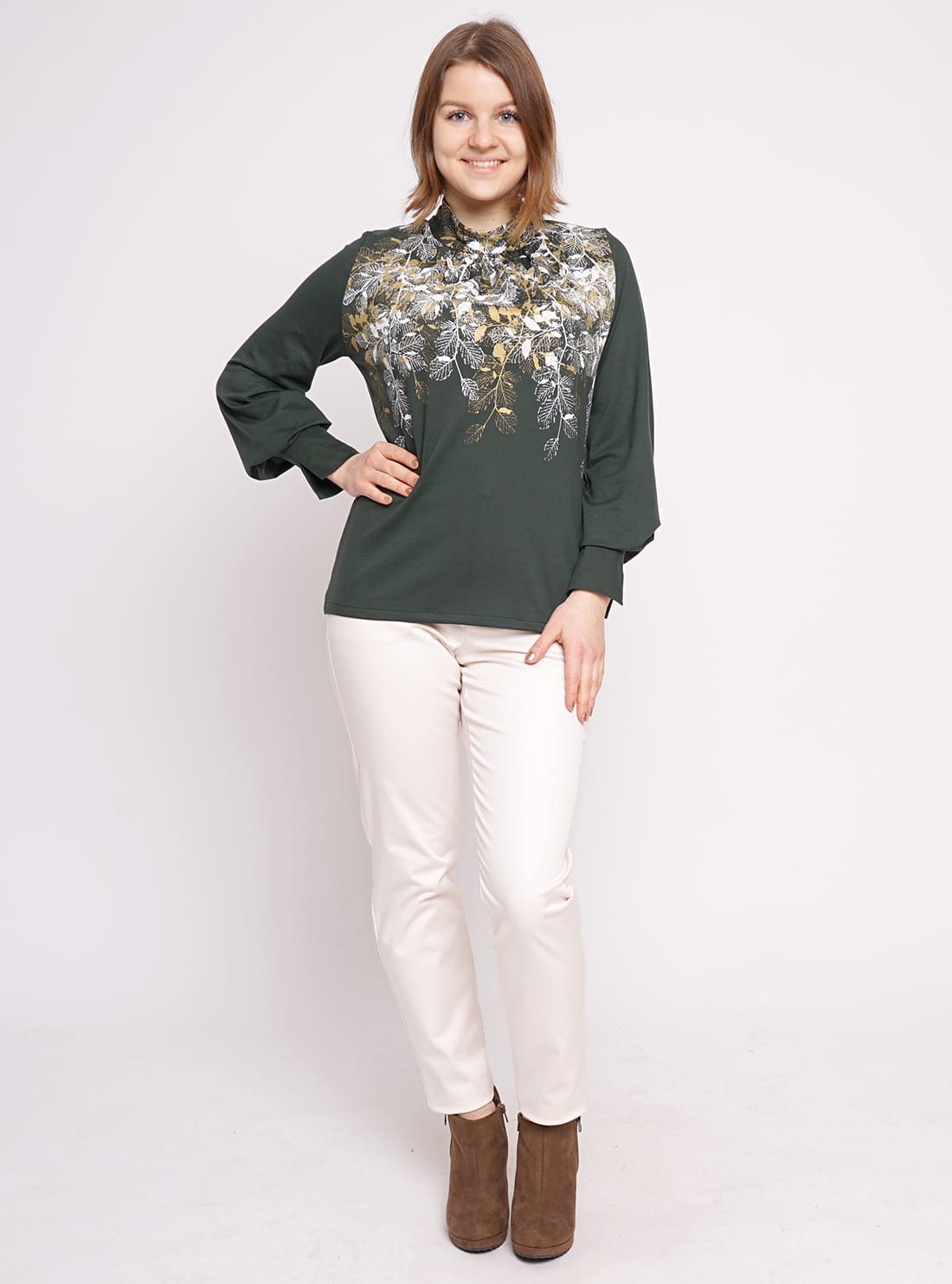 Stehkragen-Bluse Buchenzauber – Bild 5