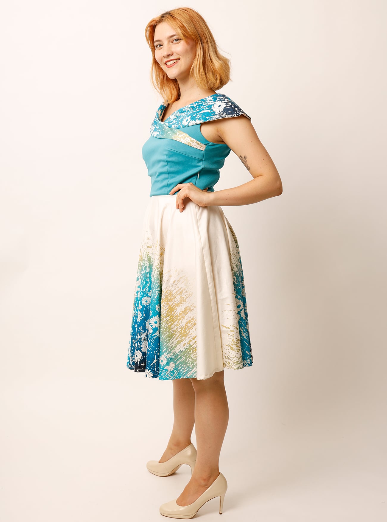 Tanzkleid Wiesengemälde – Bild 15