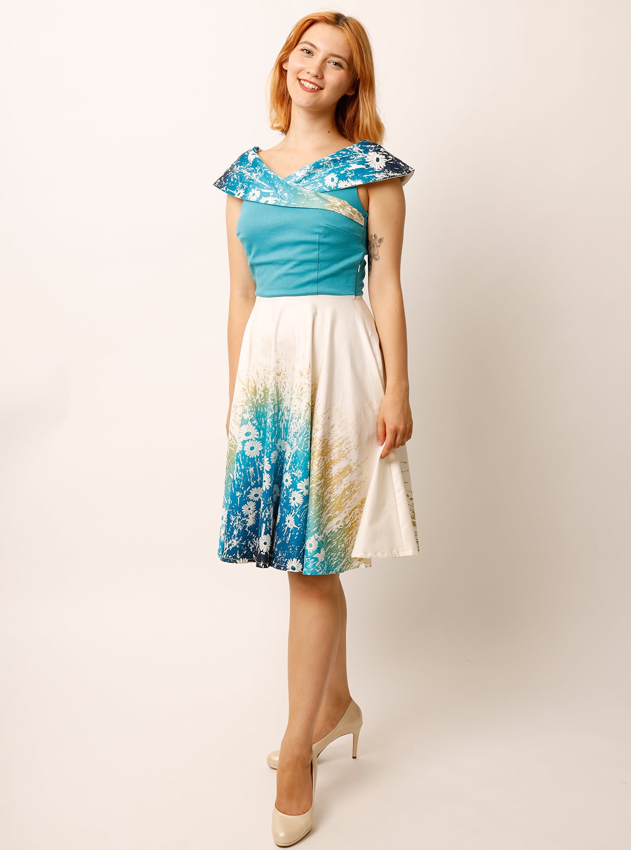 Tanzkleid Wiesengemälde – Bild 9