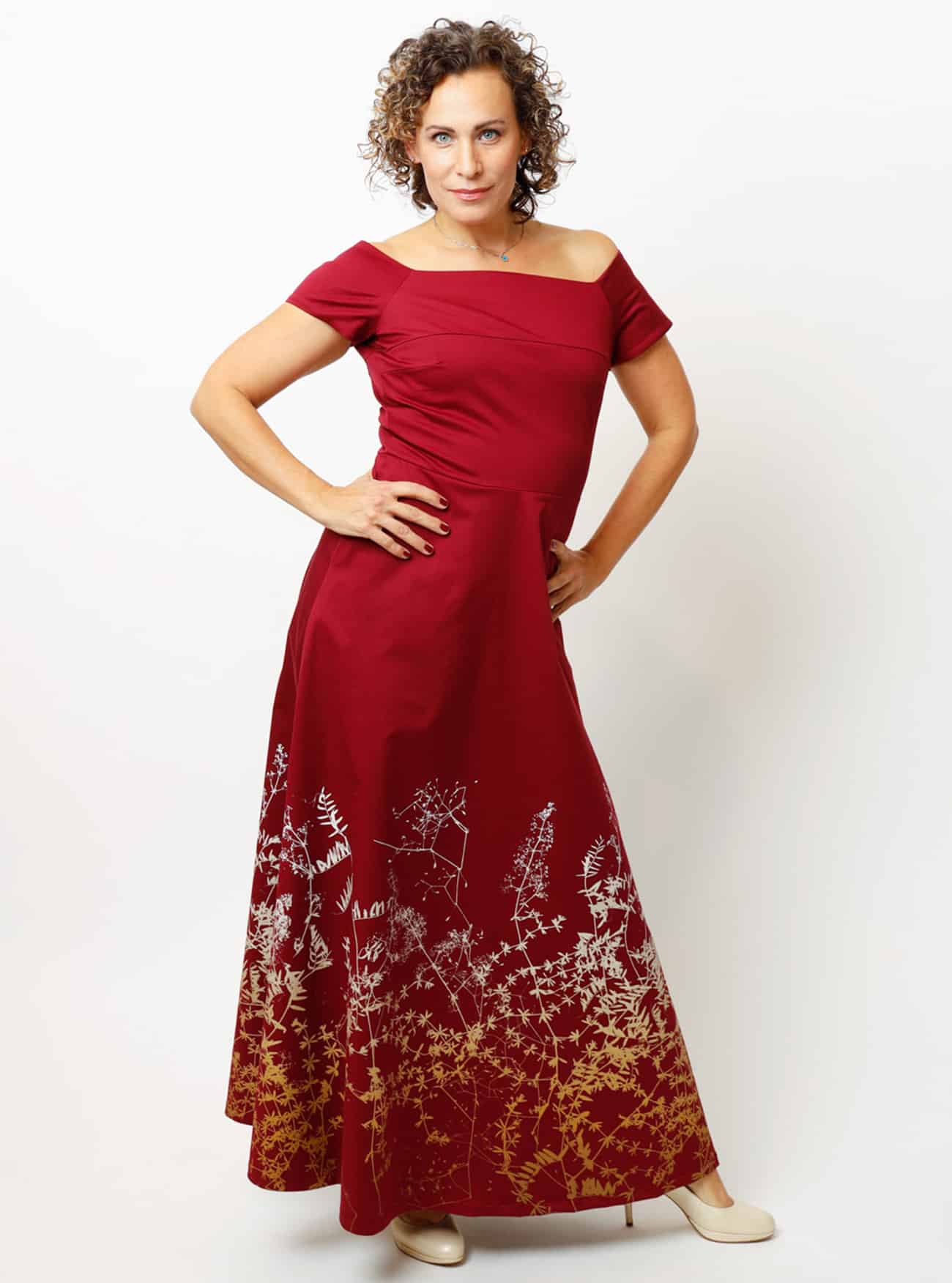 Abendkleid Rankenzauber in Beere – Bild 5