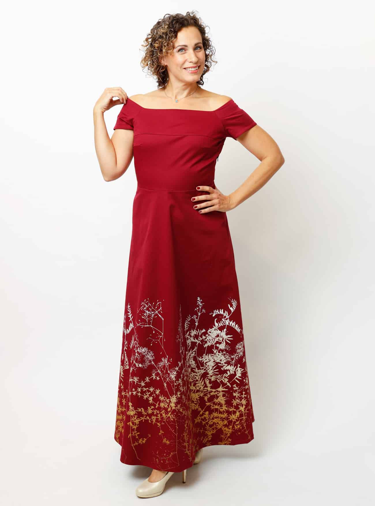 Abendkleid Rankenzauber in Beere – Bild 18