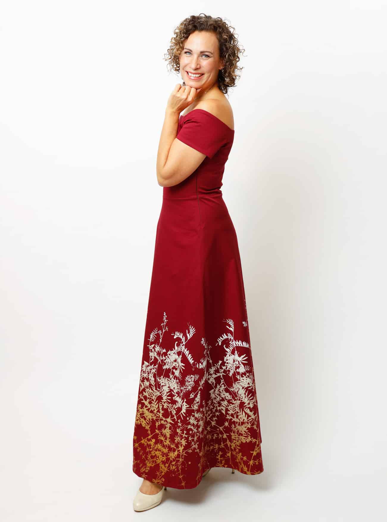 Abendkleid Rankenzauber in Beere – Bild 16