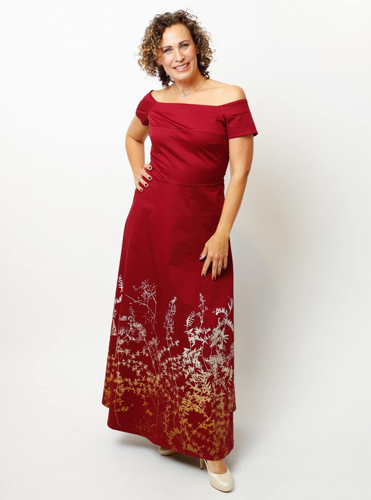 Abendkleid Rankenzauber in Beere – Bild 14