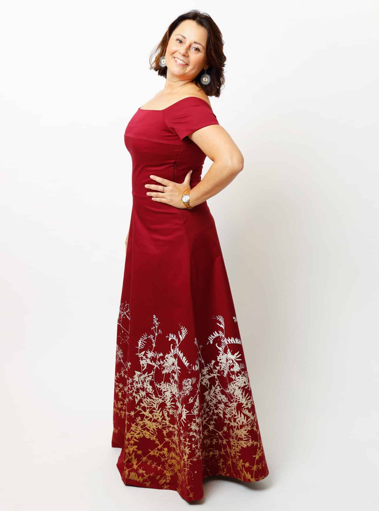 Abendkleid Rankenzauber in Beere – Bild 13