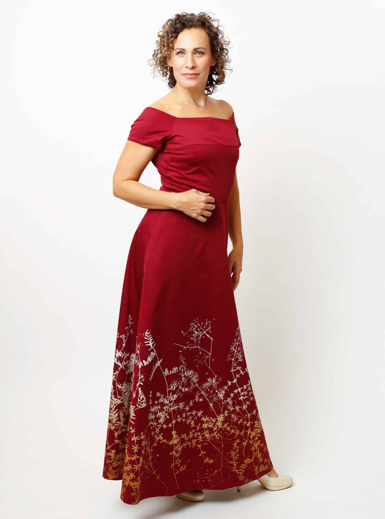 Abendkleid Rankenzauber in Beere – Bild 11