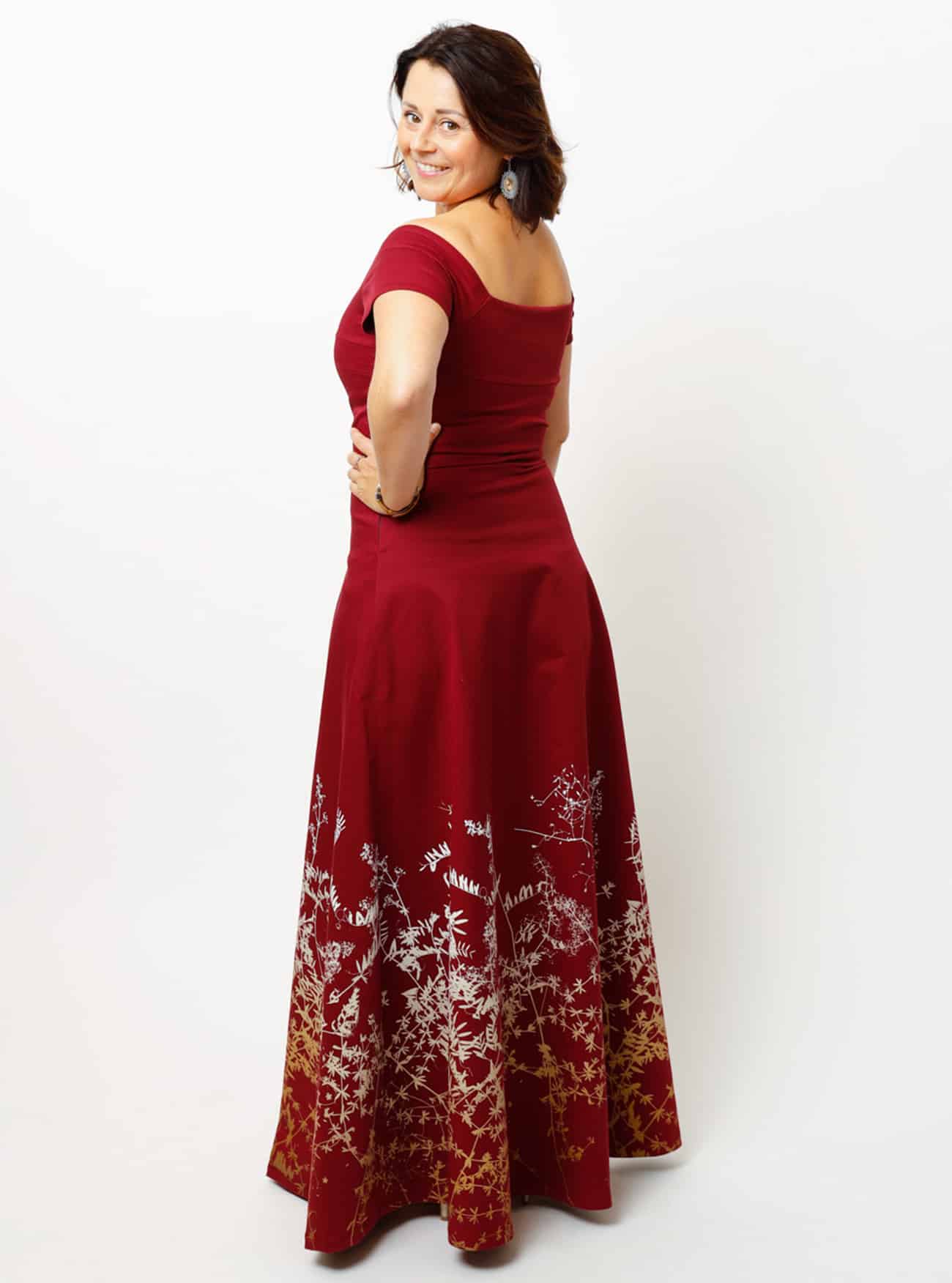 Abendkleid Rankenzauber in Beere – Bild 8