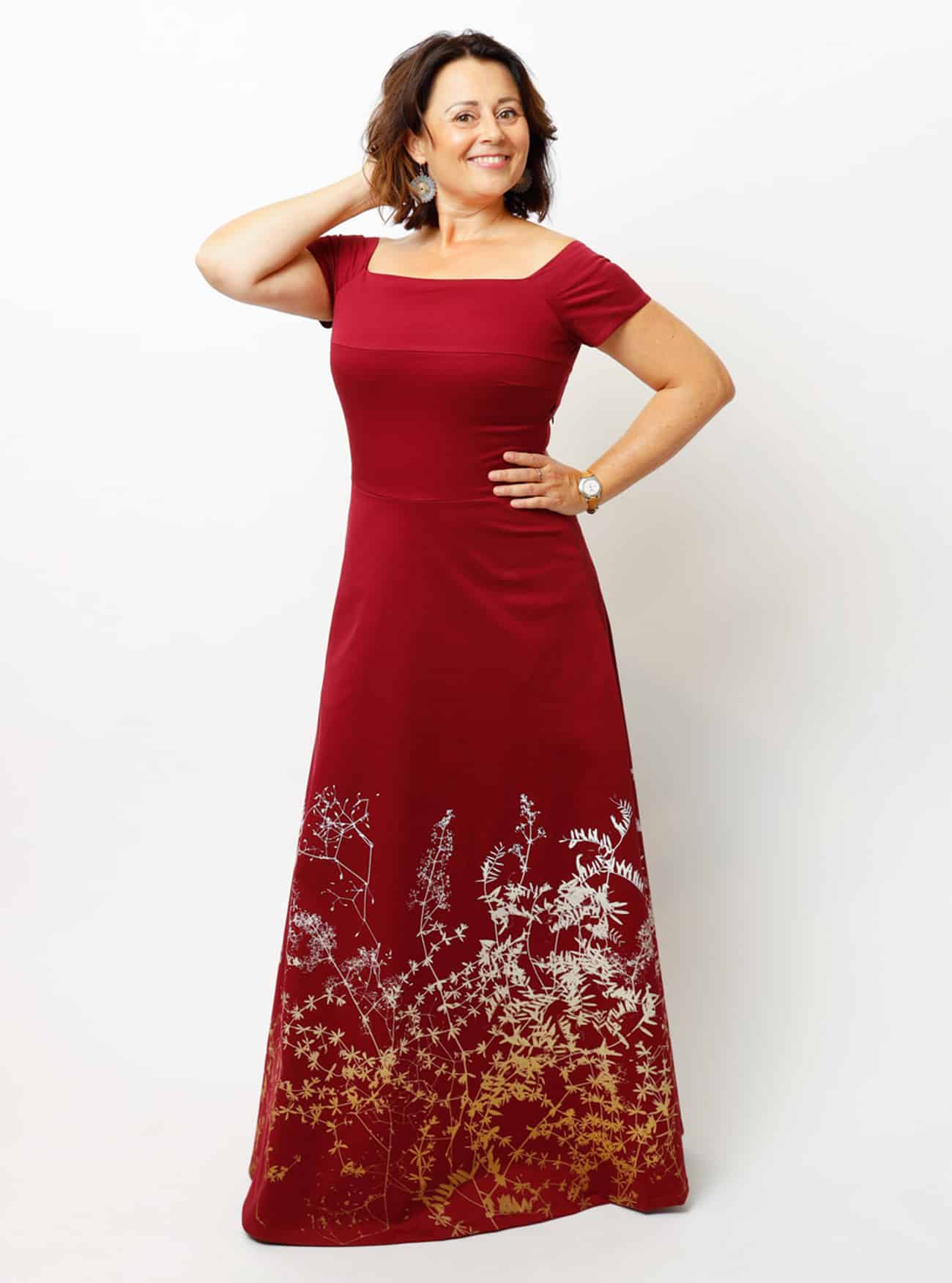 Abendkleid Rankenzauber in Beere – Bild 6