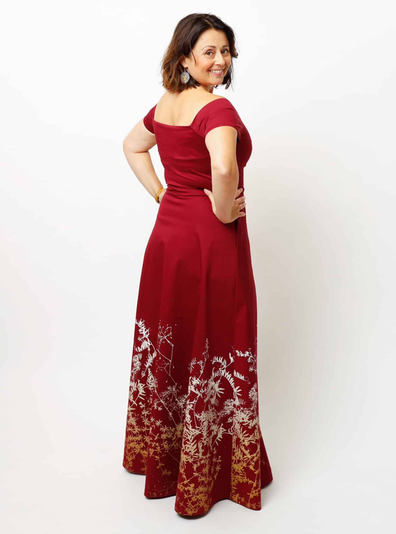 Abendkleid Rankenzauber in Beere – Bild 19