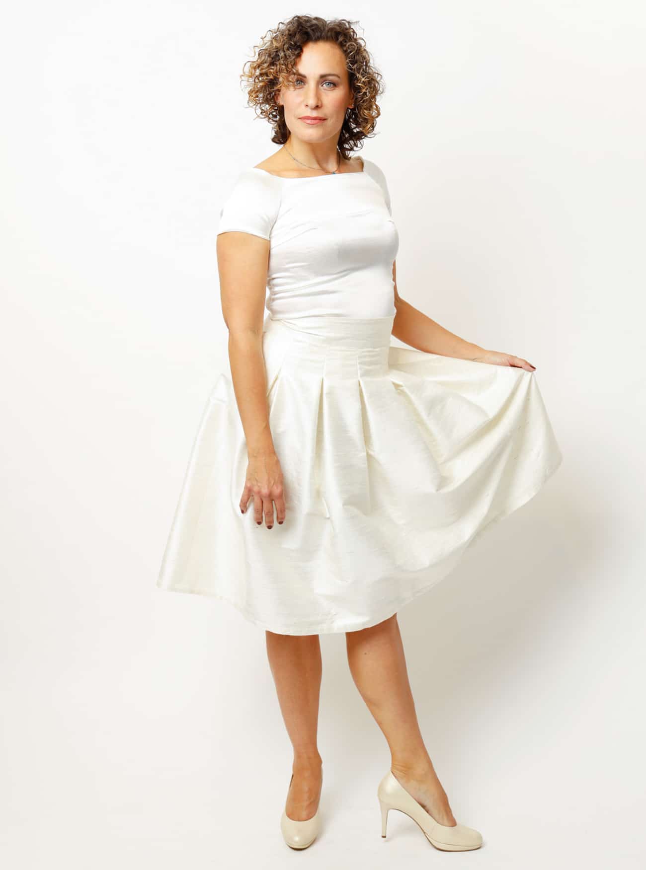 Kellerfaltenrock aus Dupionseide – Bild 5