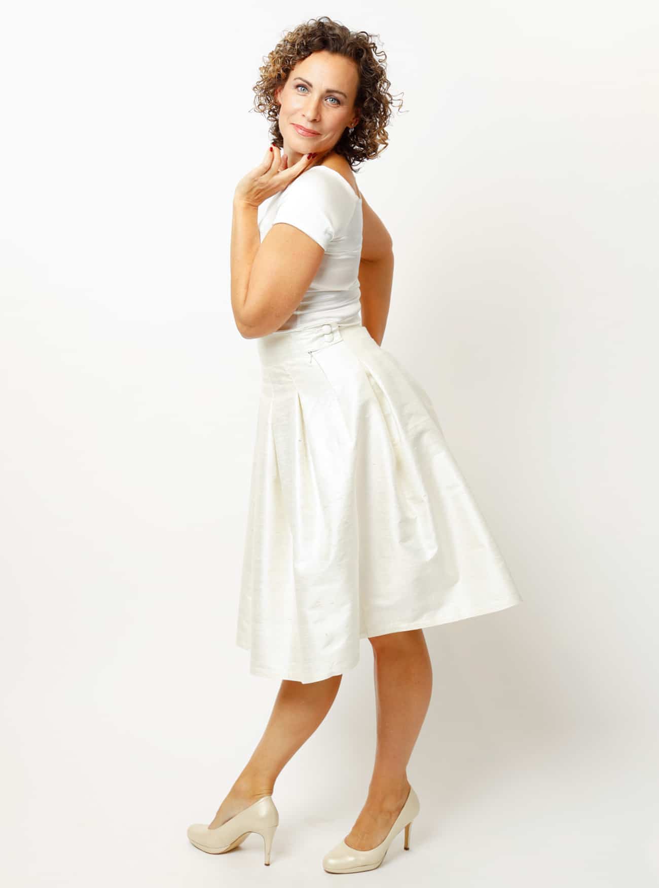 Kellerfaltenrock aus Dupionseide – Bild 12