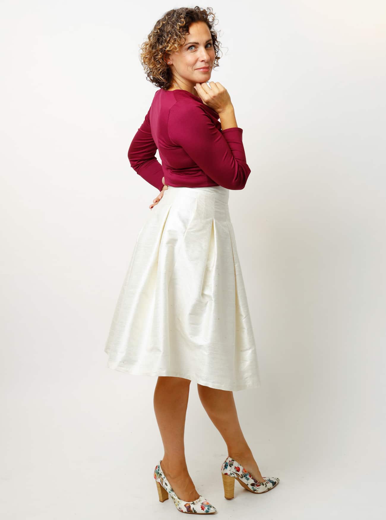 Kellerfaltenrock aus Dupionseide – Bild 21