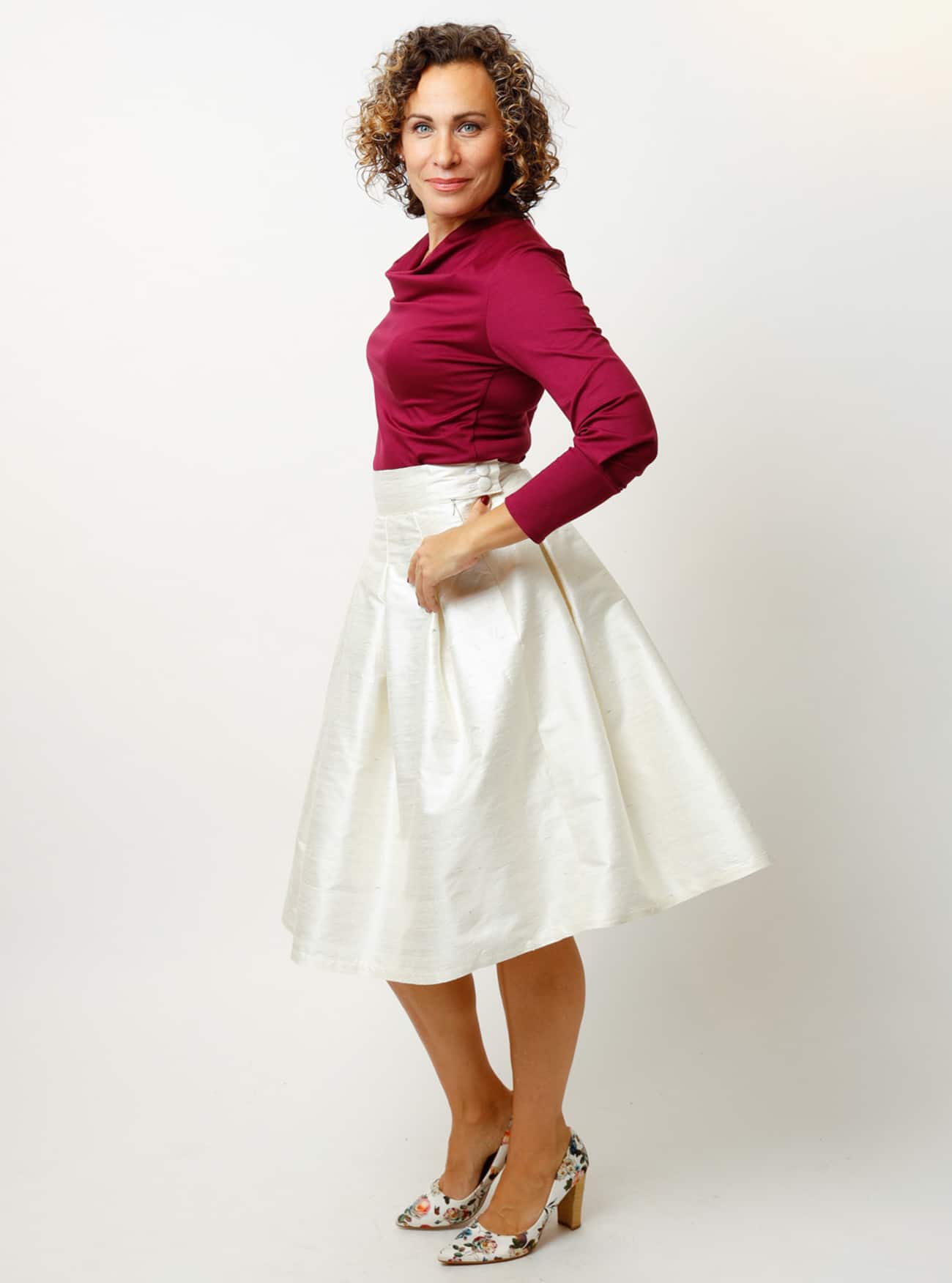 Kellerfaltenrock aus Dupionseide – Bild 17