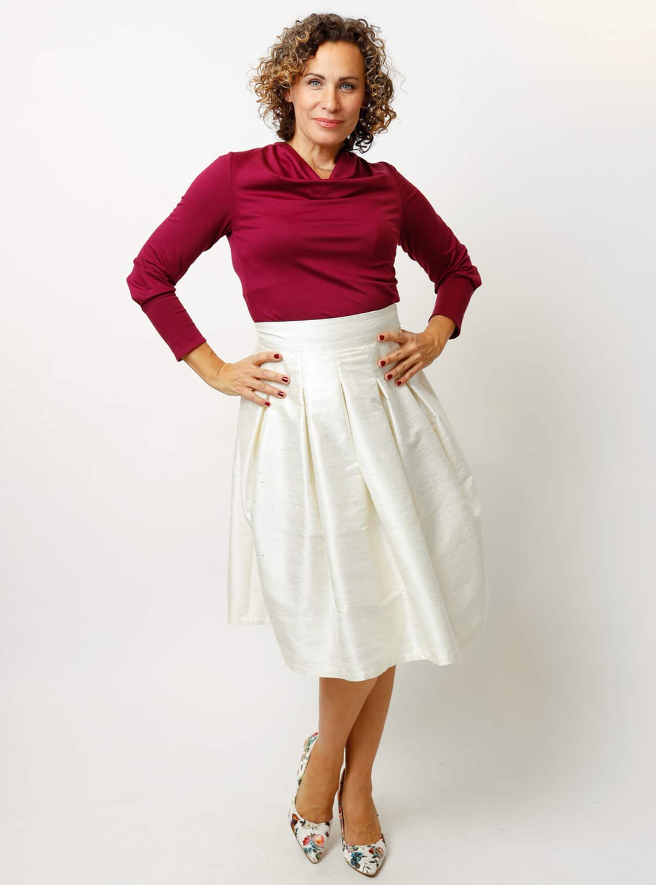 Kellerfaltenrock aus Dupionseide – Bild 16