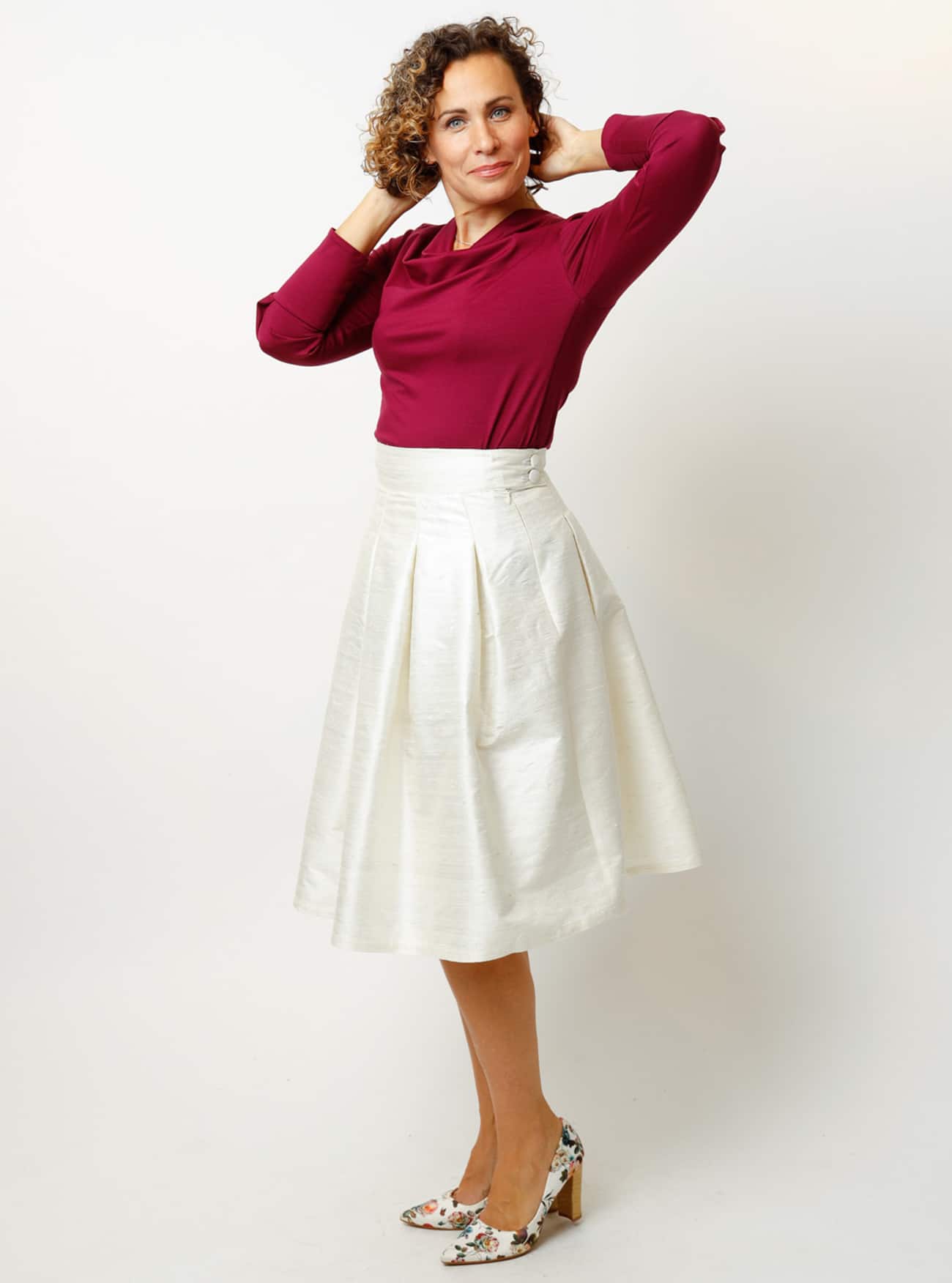 Kellerfaltenrock aus Dupionseide – Bild 15