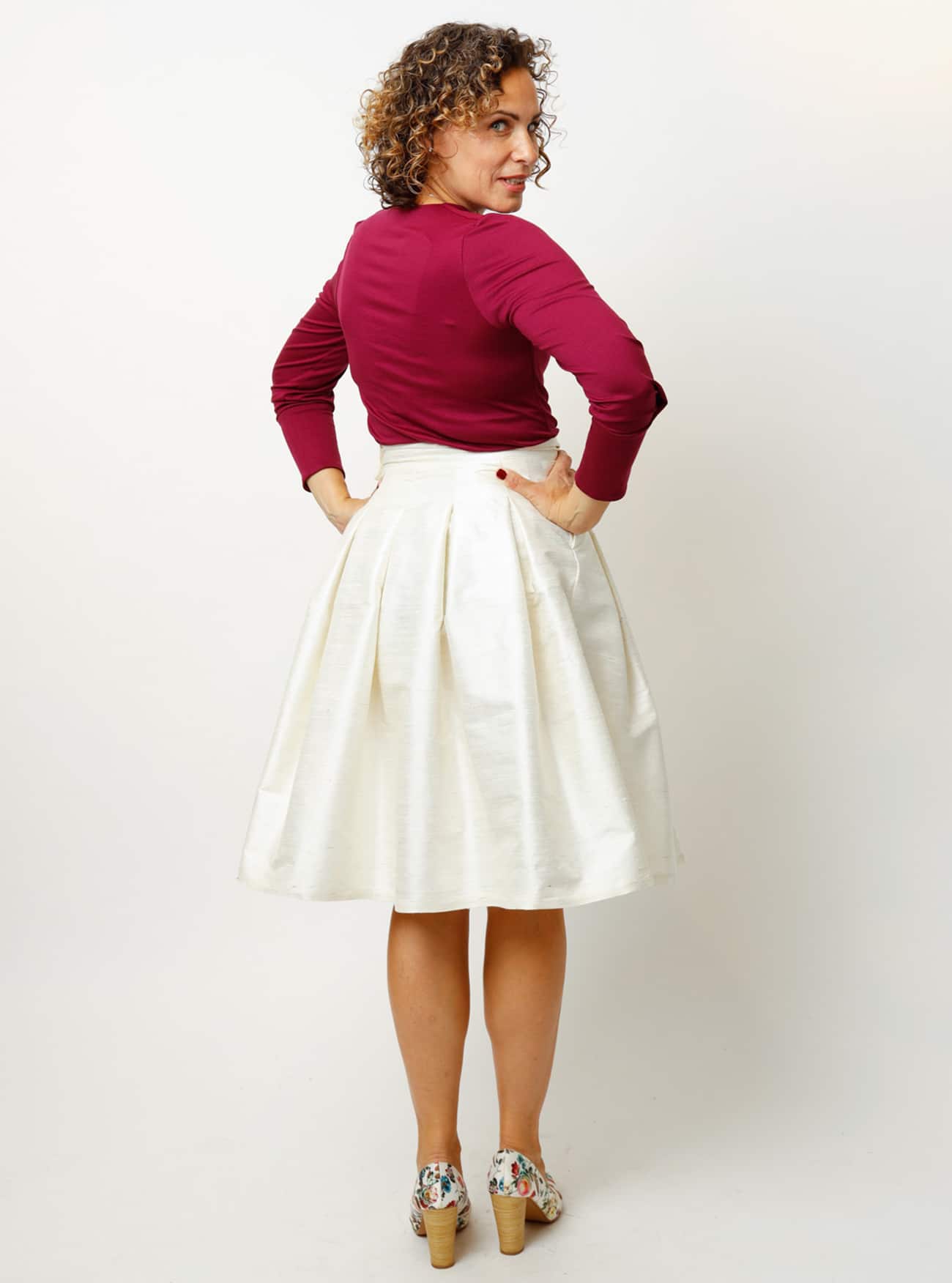 Kellerfaltenrock aus Dupionseide – Bild 14