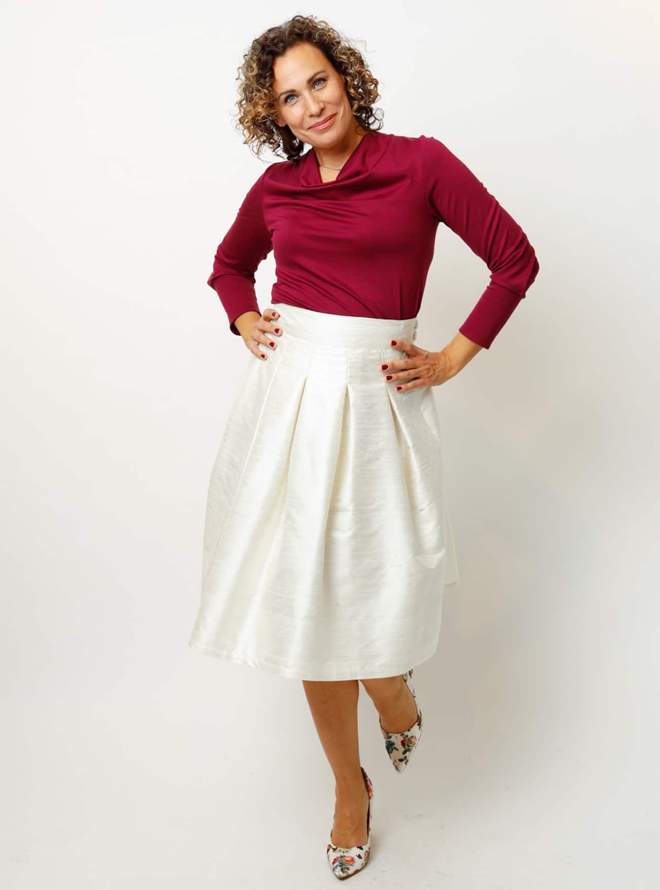 Kellerfaltenrock aus Dupionseide – Bild 13