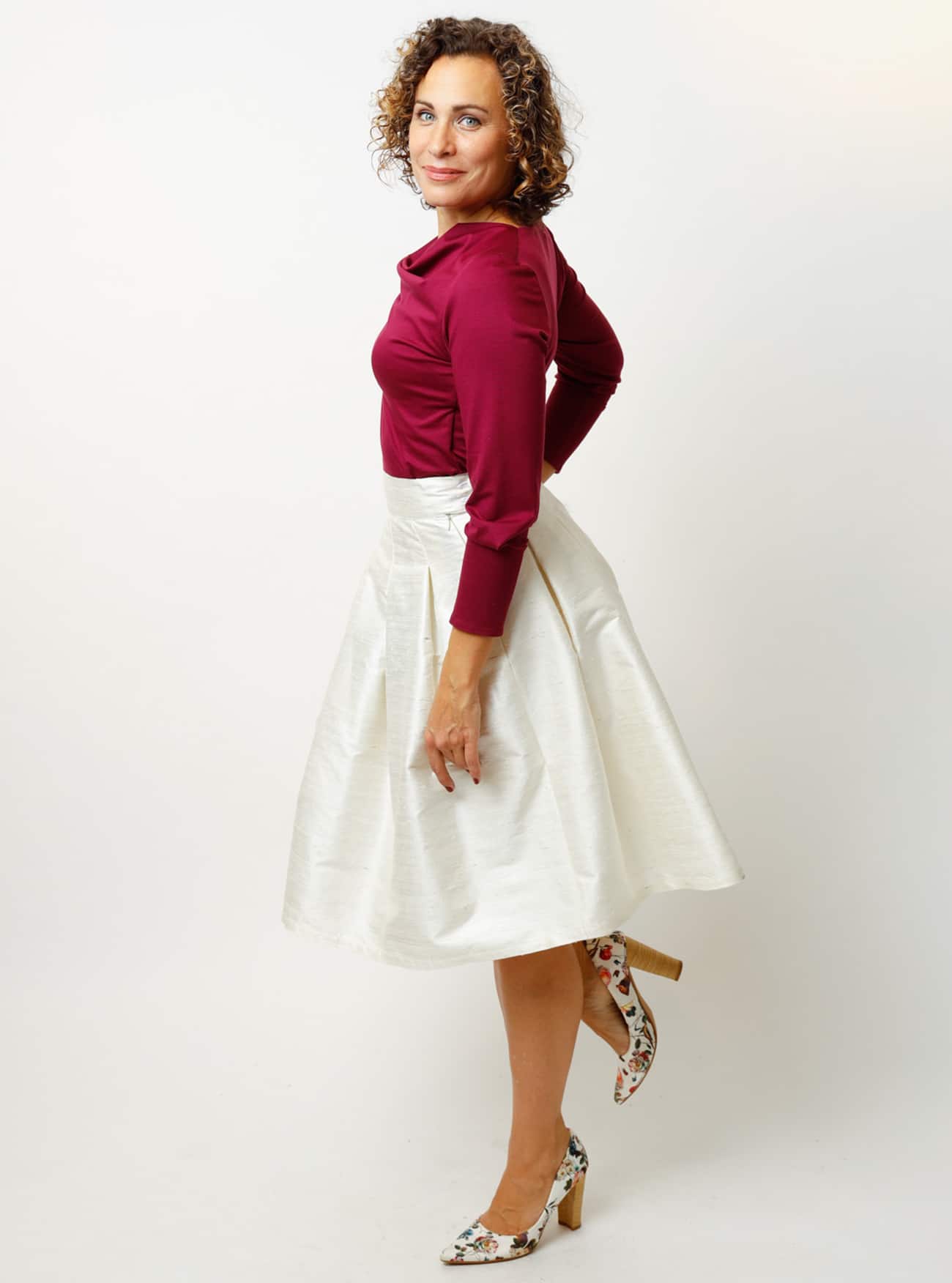 Kellerfaltenrock aus Dupionseide – Bild 23