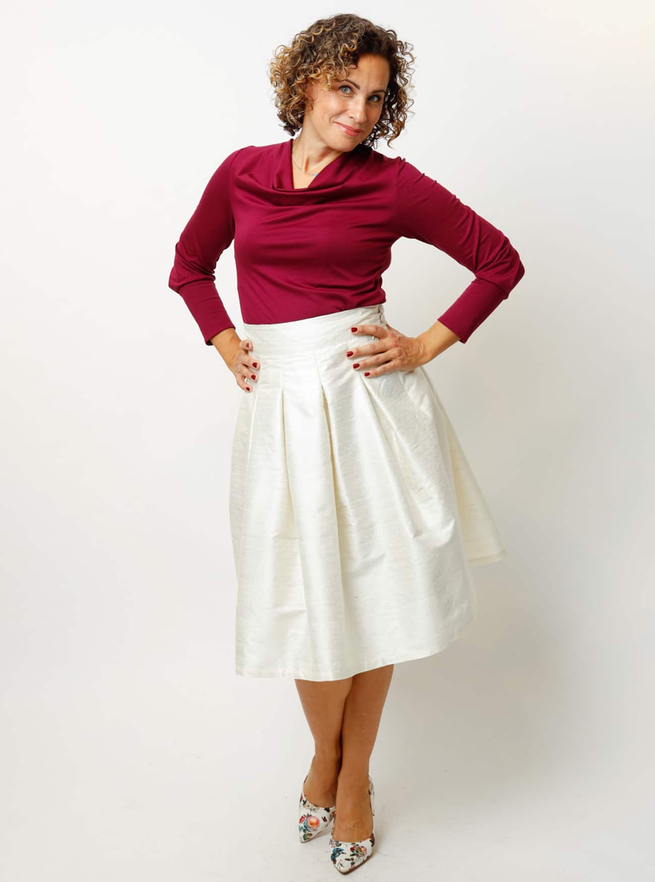 Kellerfaltenrock aus Dupionseide – Bild 20