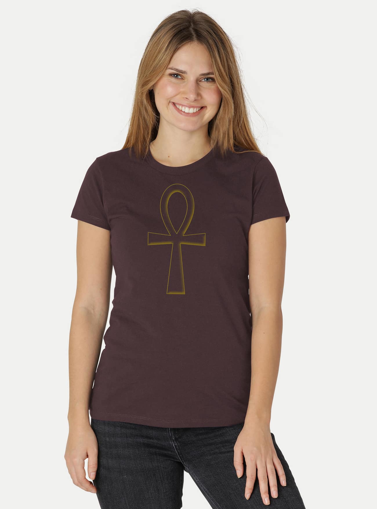 Damen Fit T-Shirt Ankh – Bild 7
