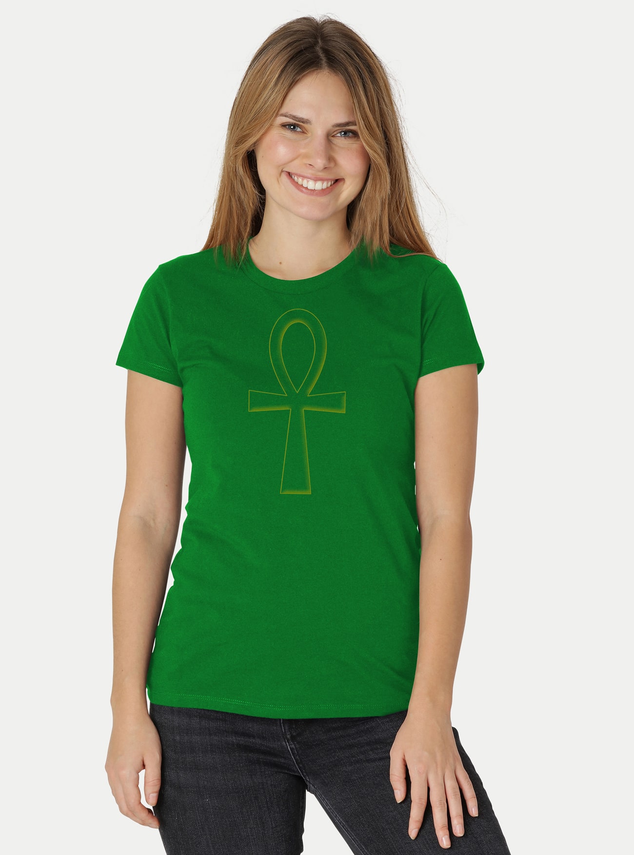 Damen Fit T-Shirt Ankh – Bild 4