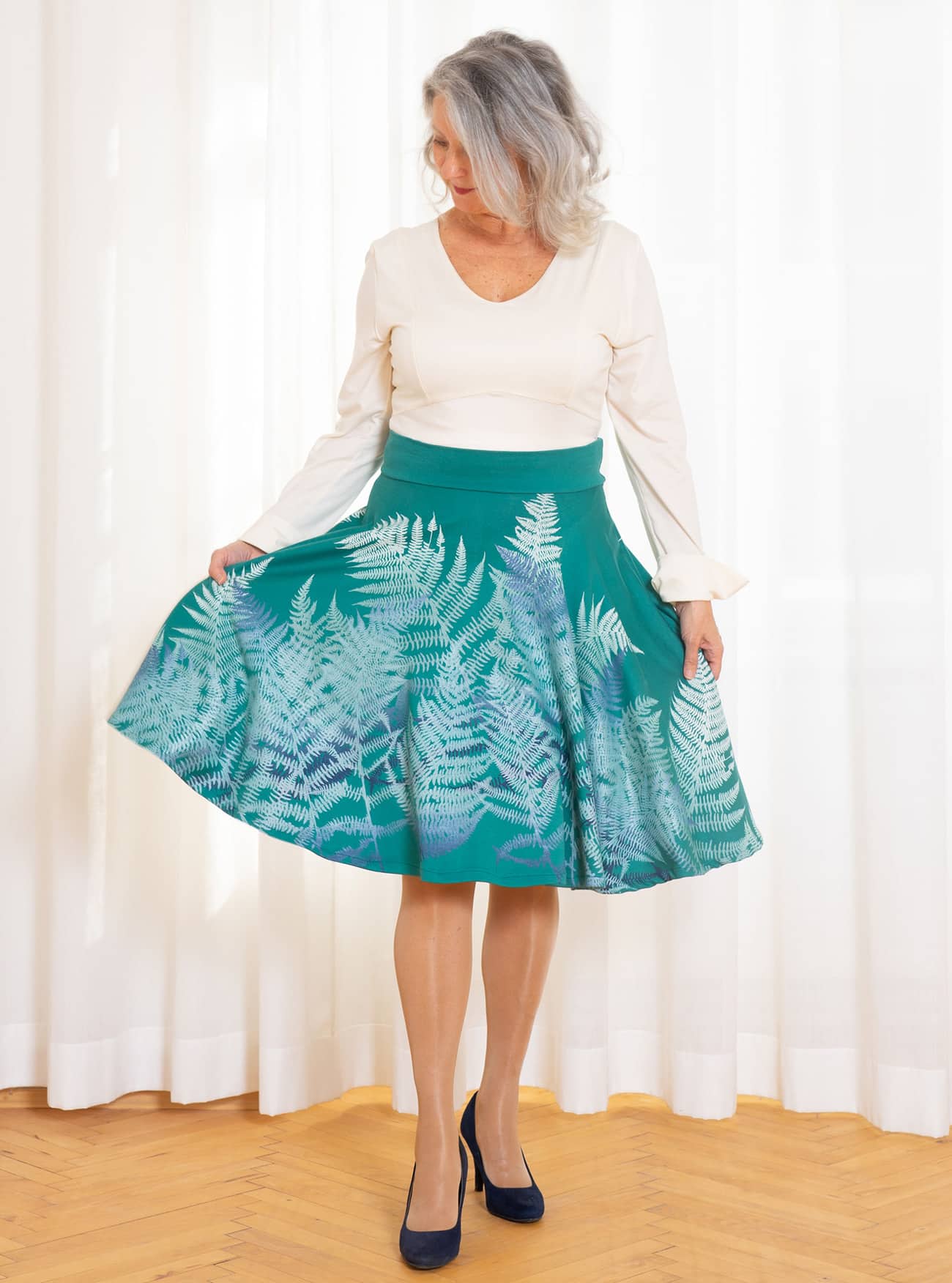 Tellerrock Farnzauber in Smaragd – Bild 4