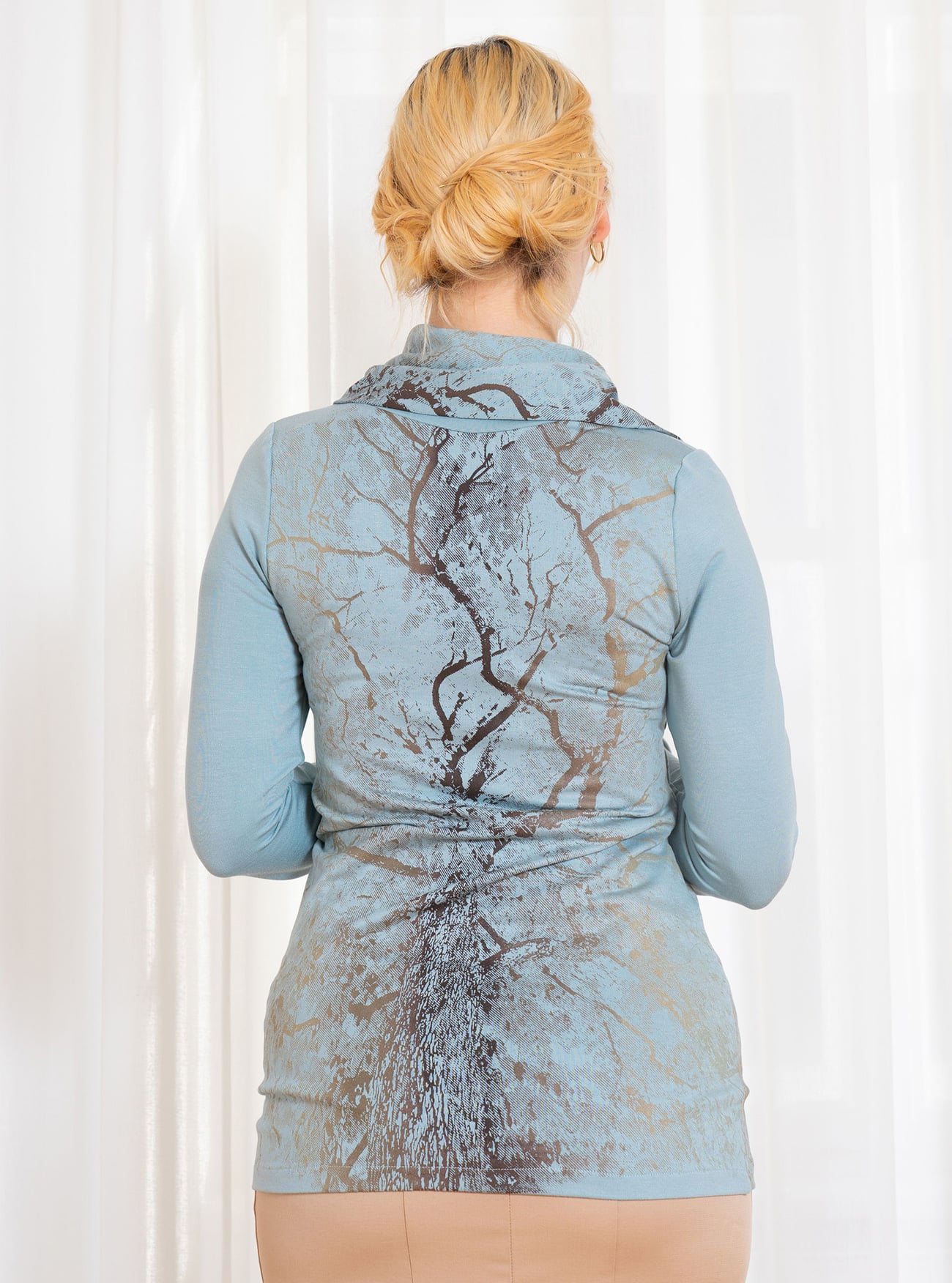 Peaces-Pullover "Lichtspuren" mit elegantem Kragen – Bild 5