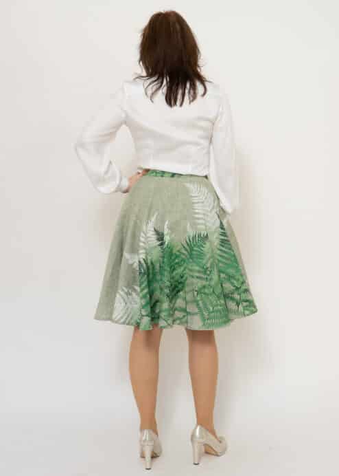 Alternative view of Wickelrock Farnzauber aus österreichischem Bioleinen