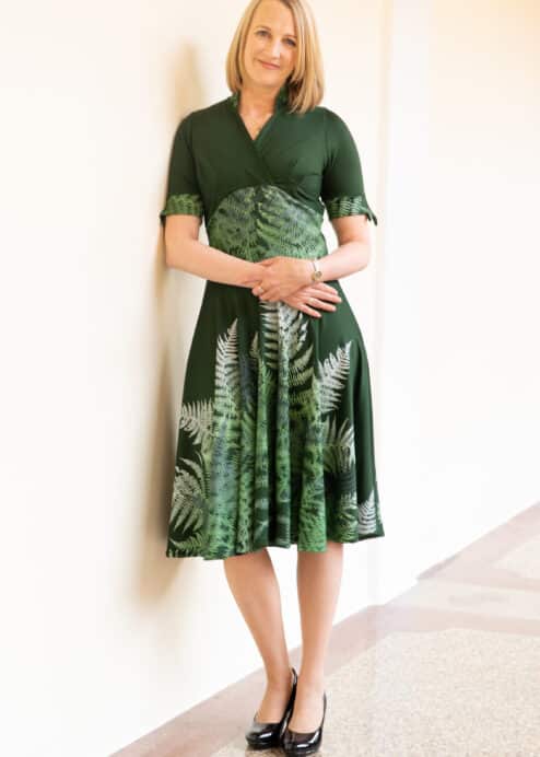 Tanzkleid Farnzauber aus österrreichischer Holzfaser