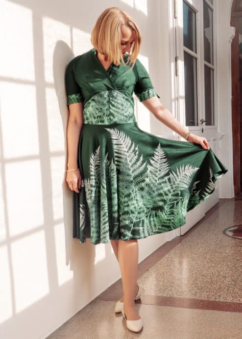 Tanzkleid Farnzauber aus österrreichischer Holzfaser