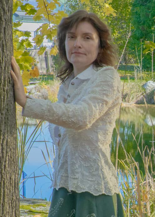 Bio-Spitzenbluse Mimosa aus dem Peaces Kleiderkunstatelier