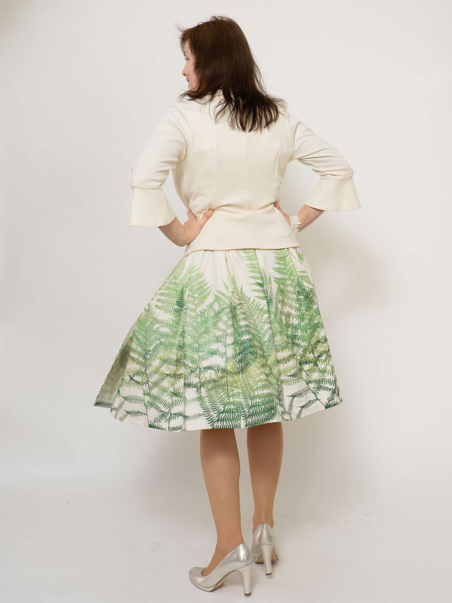 Kellerfaltenrock Farnzauber aus Satin – Bild 9