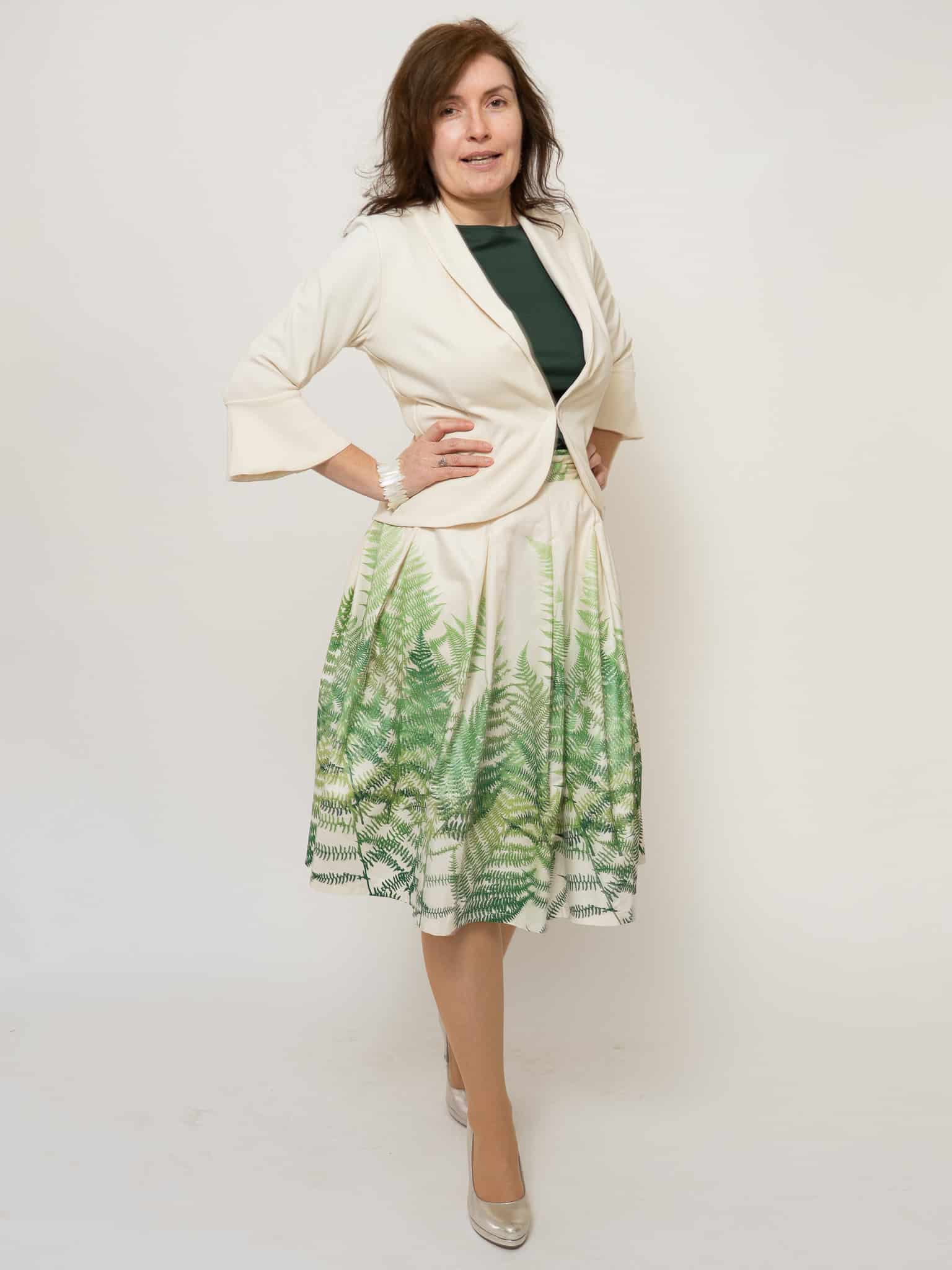 Kellerfaltenrock Farnzauber aus Satin – Bild 10