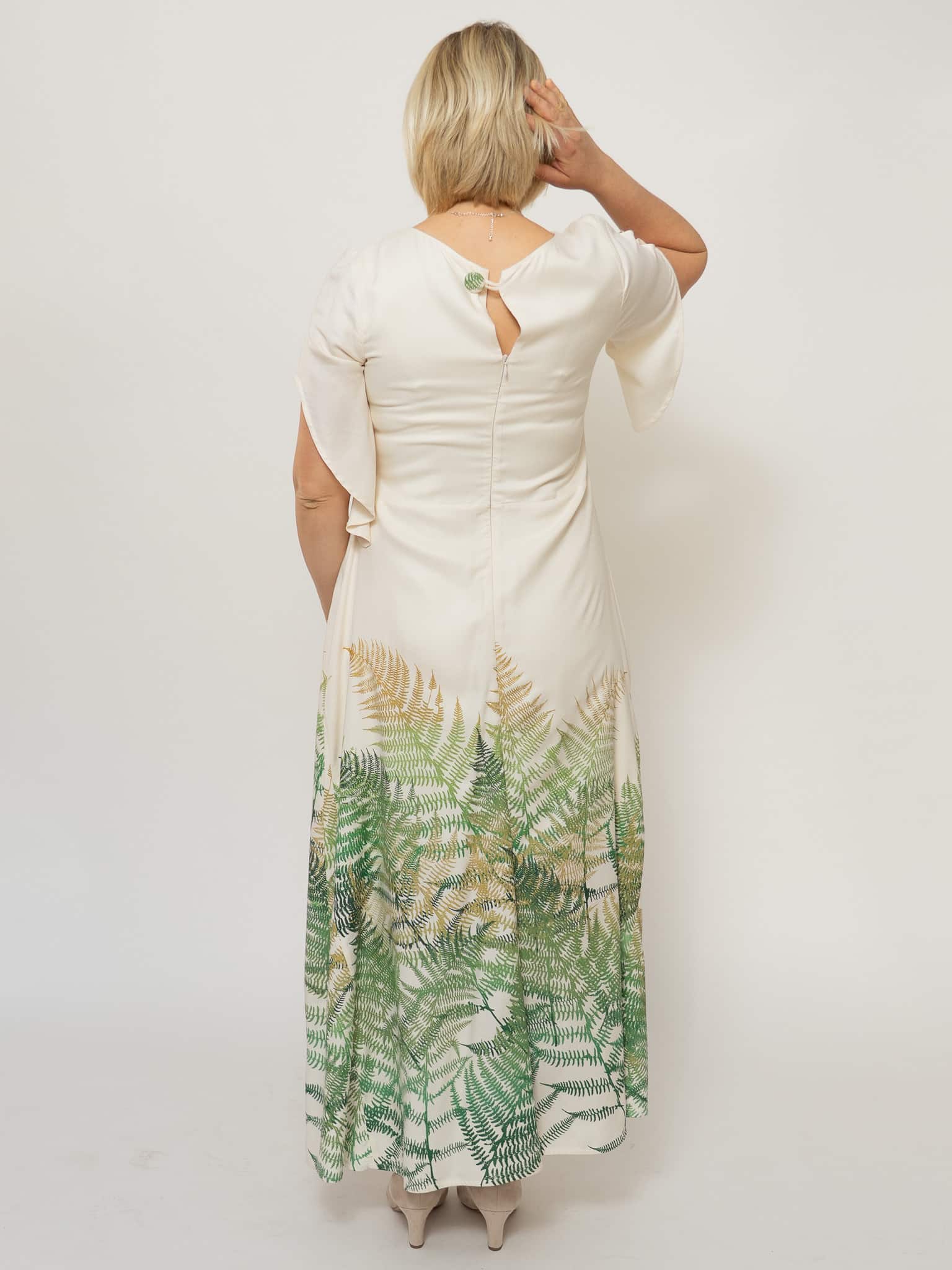 Sommerabendkleid Farnzauber in Cremeweiß – Bild 6