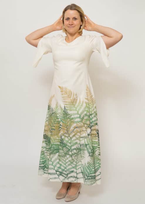 Farnzauber Sommerabendkleid aus Naturfaser aus Holz - Peaces Biomode