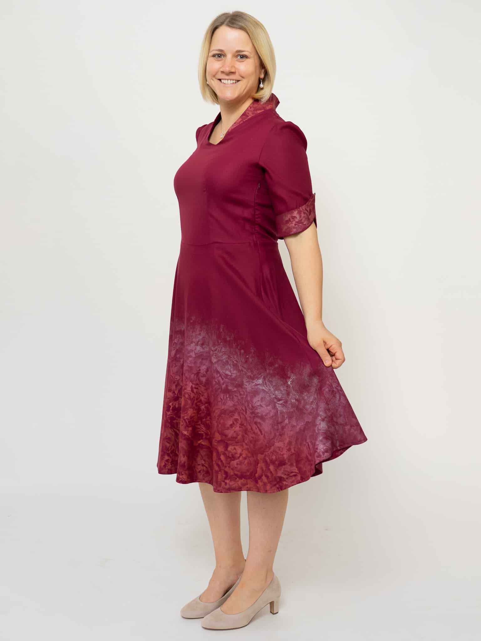 Freudetanzkleid Rosengeheimnis in Bordeaux – Bild 3