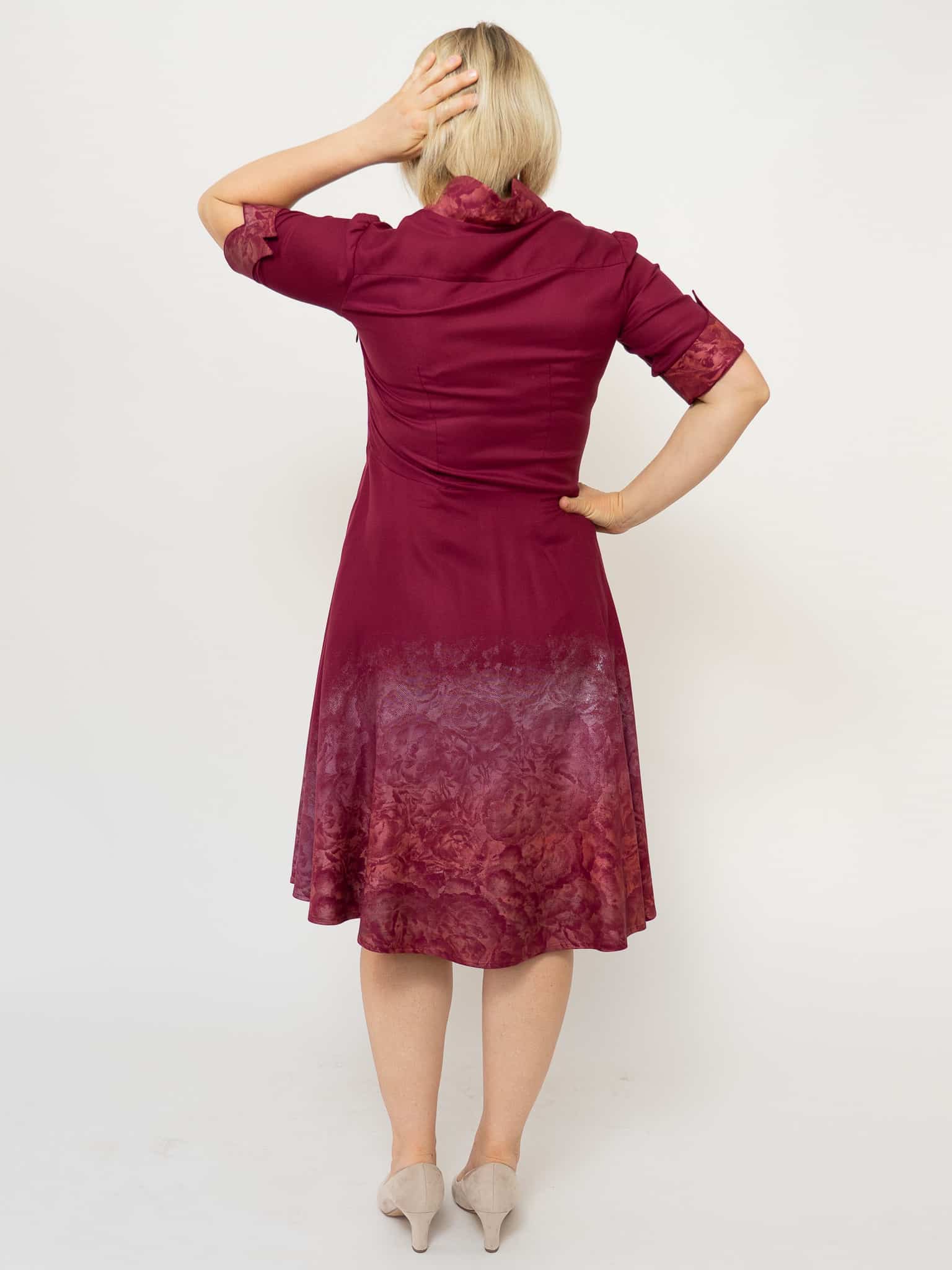 Freudetanzkleid Rosengeheimnis in Bordeaux – Bild 2