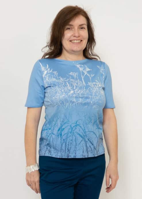 Micro Modal Shirt mit Liliendruck von Peaces Biomode