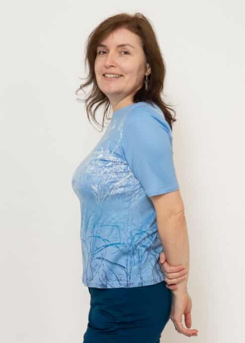 Micro Modal Shirt mit Liliendruck von Peaces Biomode