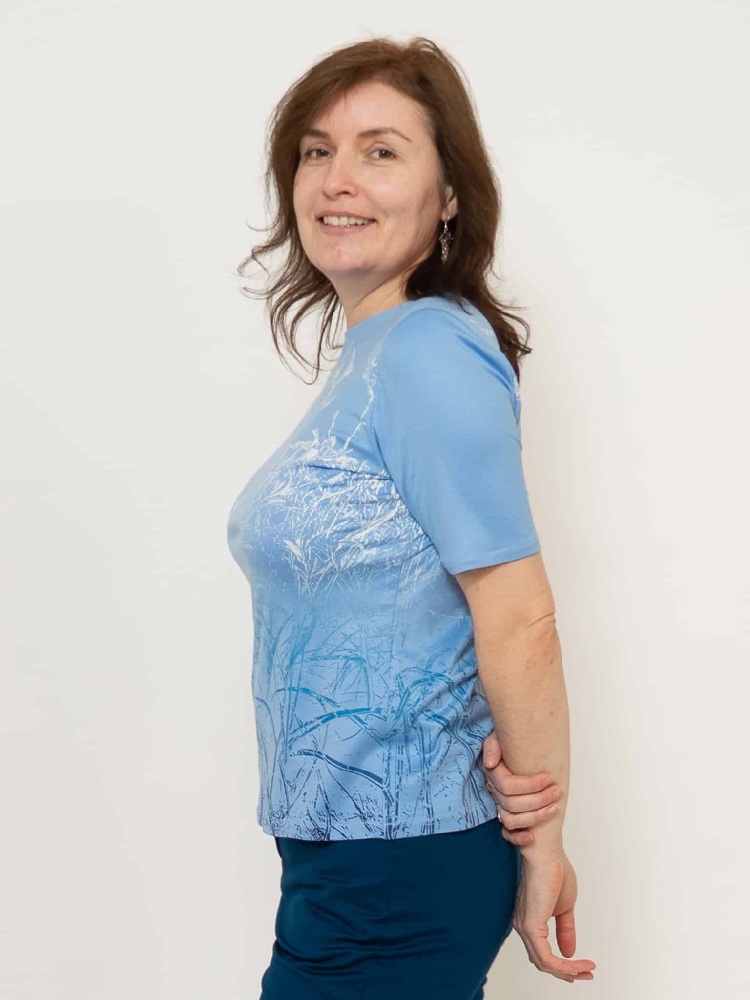 Micro Modal Shirt mit Liliendruck von Peaces Biomode