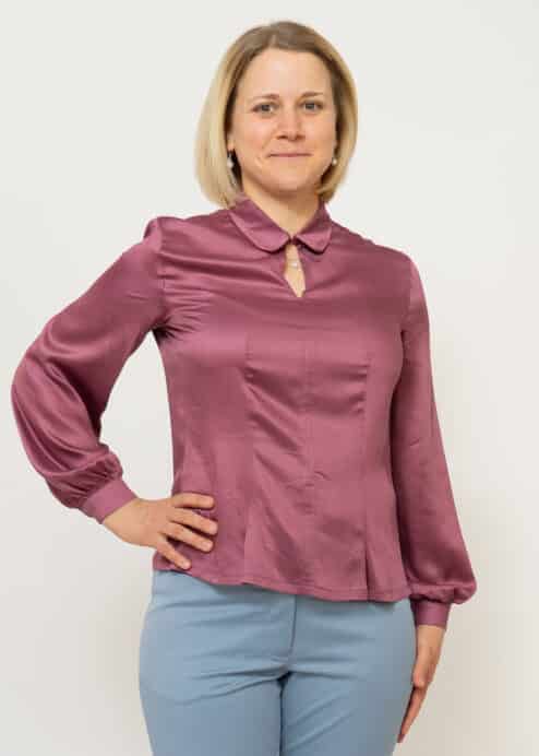 Romantikbluse aus Ecoviskose von Peaces.bio
