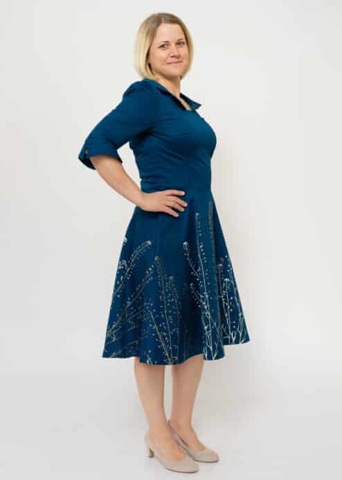 Festkleid Hirtentäschel mit Revertkragen – Bild 4