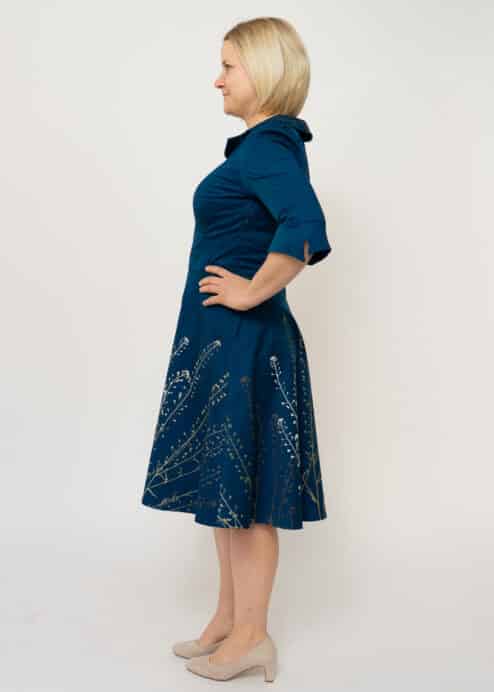 Festkleid Hirtentäschel mit Revertkragen – Bild 3